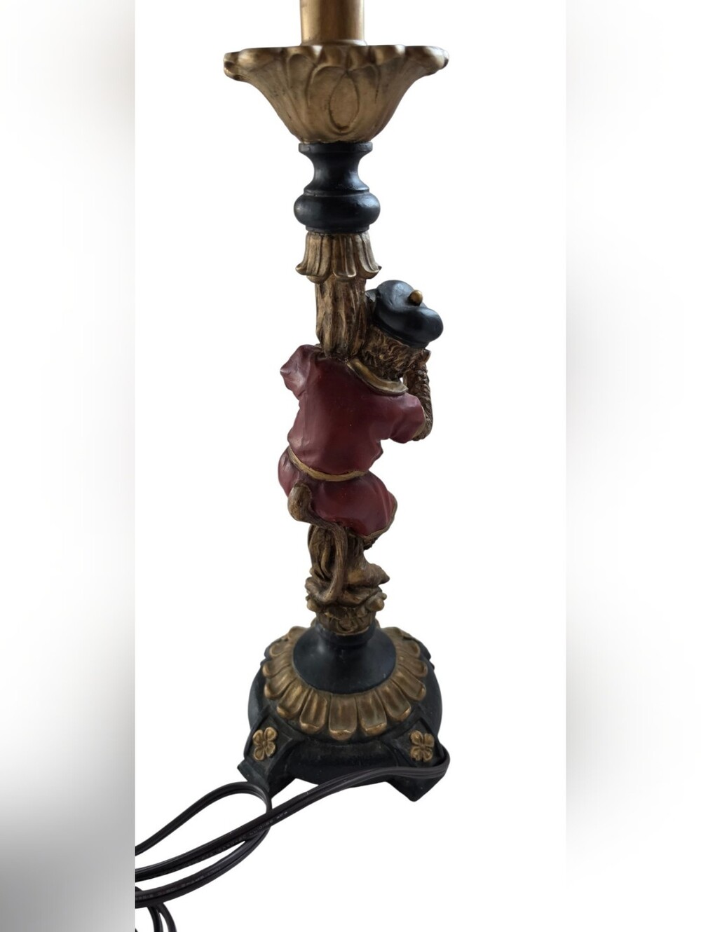 Vintage Monkey Table Lamp Hollywood Regency Palm Beach Maximalist Decor - Picture 3 of 10